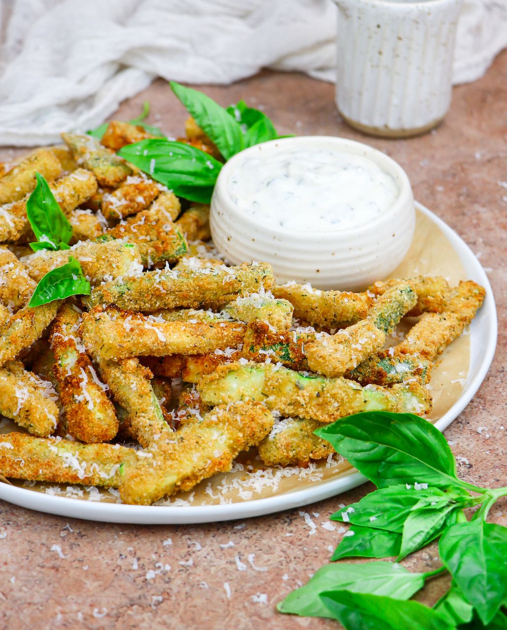 Air Fryer Crispy Parmesan Zucchini Fries
